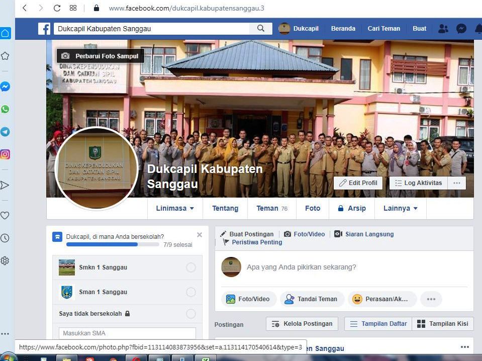 MULAI 01 OKTOBER 2020 “ayo kunjungi juga sosmed Disdukcapil Sanggau” facebook @Dukcapil Kabupaten Sanggau